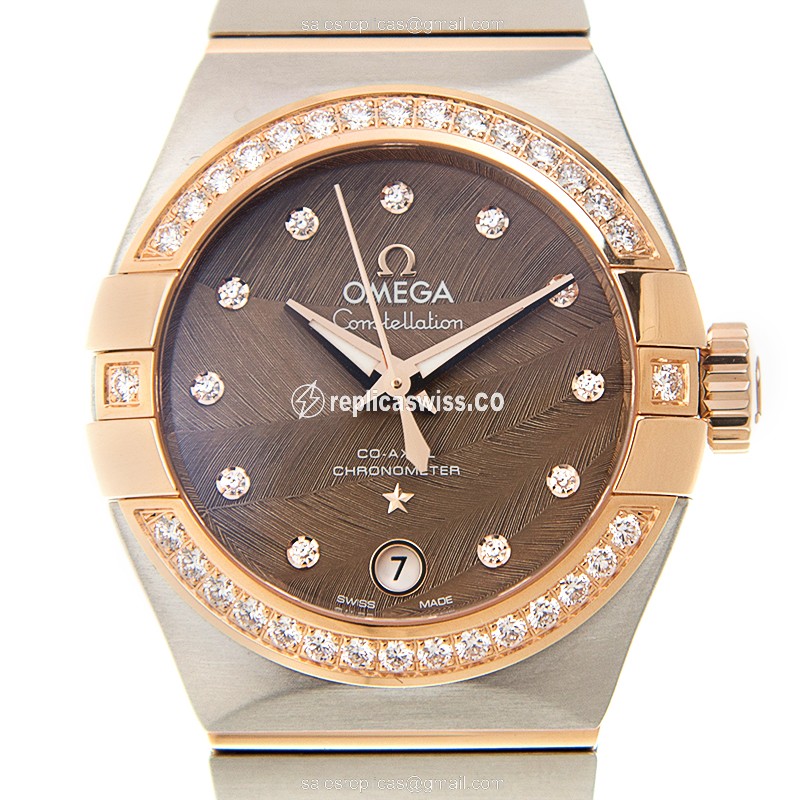 Omega Constellation 123.25.27.20.63.001 – 18kt Steel Clasp Brown Dial, Sapphire Crystal Watch