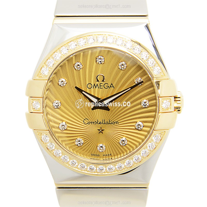 Omega Constellation 123.25.27.60.58.002 | Gold Dial | Steel Case & Band Watch