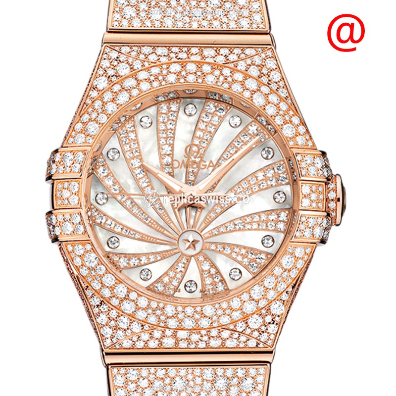 Omega Constellation 123.55.31.20.55.006 – White Dial, 18kt Diamond Case & Automatic Movement Watch