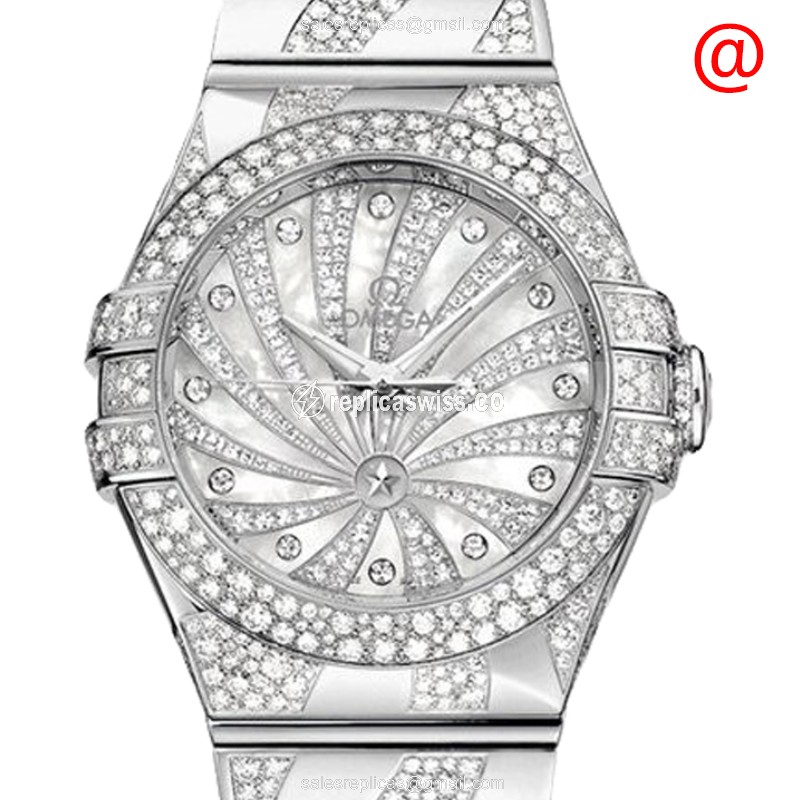 Omega Constellation 123.55.31.20.55.009 Replica | Automatic Movement | 18kt White Gold Case Watch