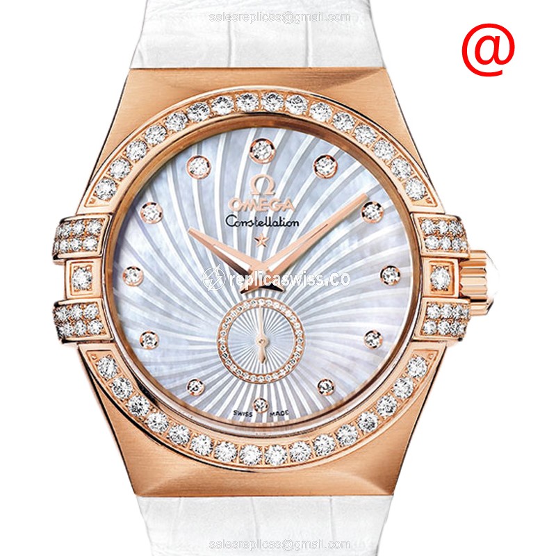Omega Constellation 123.58.35.20.55.001 – White Dial, Automatic Movement, 18kt Rose Gold Case Watch