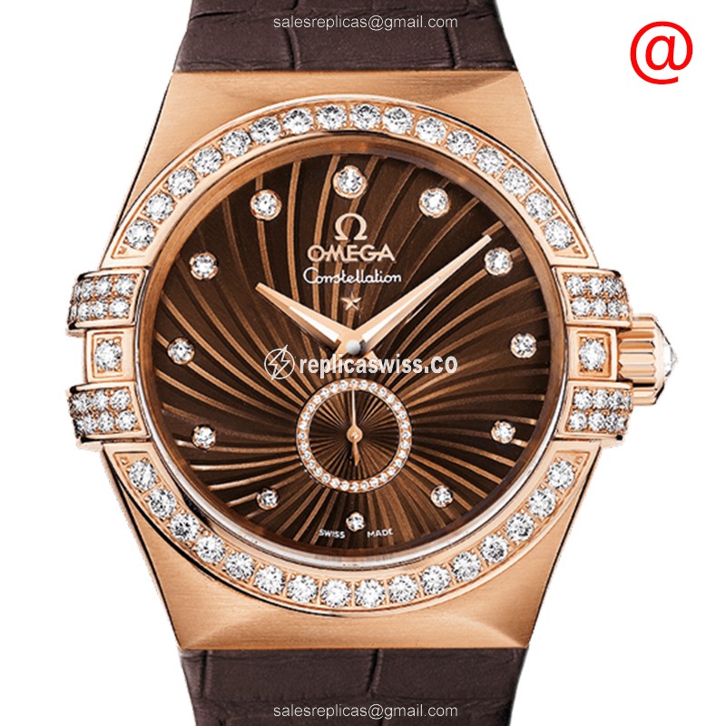 Omega Constellation 123.58.35.20.63.001 | Automatic Movement, 18kt Rose Gold Case & Brown Dial Watch