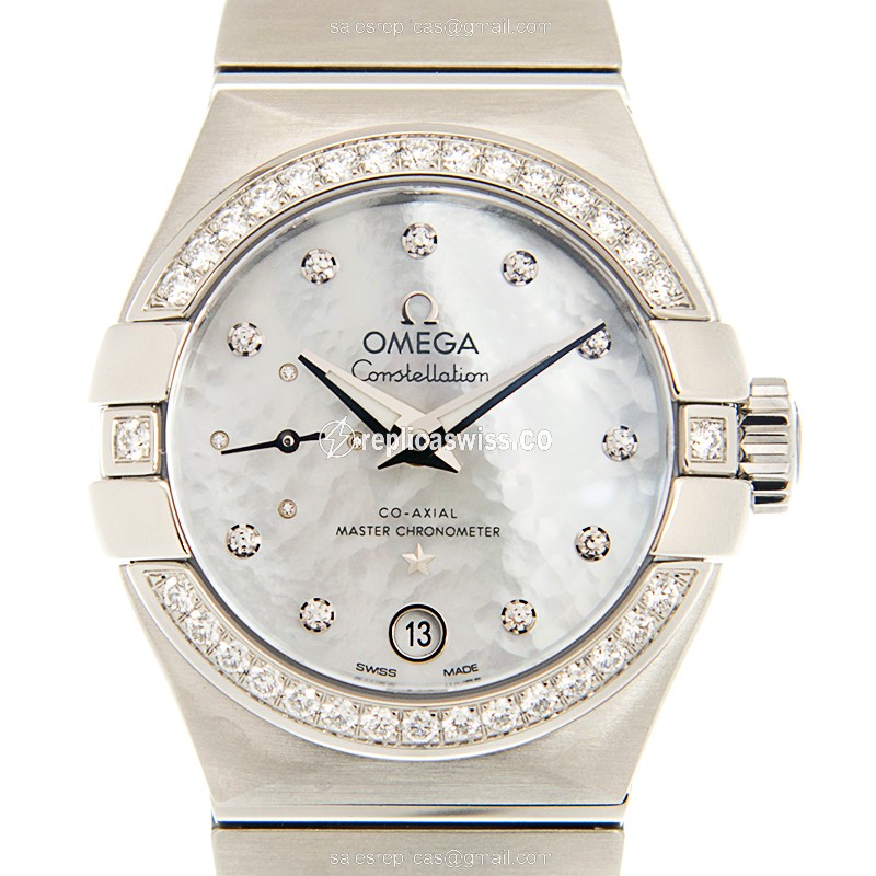 Omega Constellation 127.15.27.20.55.001 Replica | Automatic Movement, White Dial, Stainless Steel