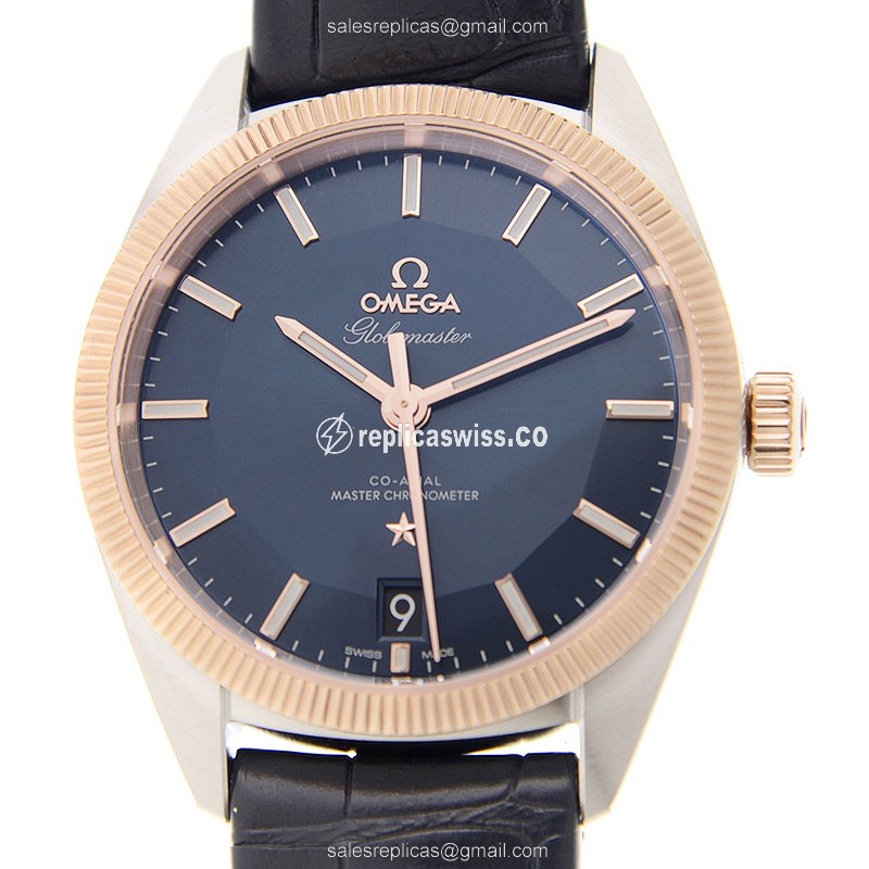 Omega Constellation 130.23.39.21.03.001 Replica | Automatic Movement, Blue Dial & Alligator Strap