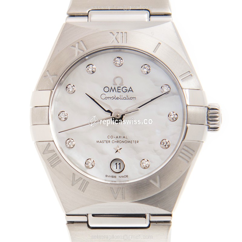 Omega Constellation 131.10.29.20.55.001 Replica: Automatic White Dial, Stainless Steel Case Watch
