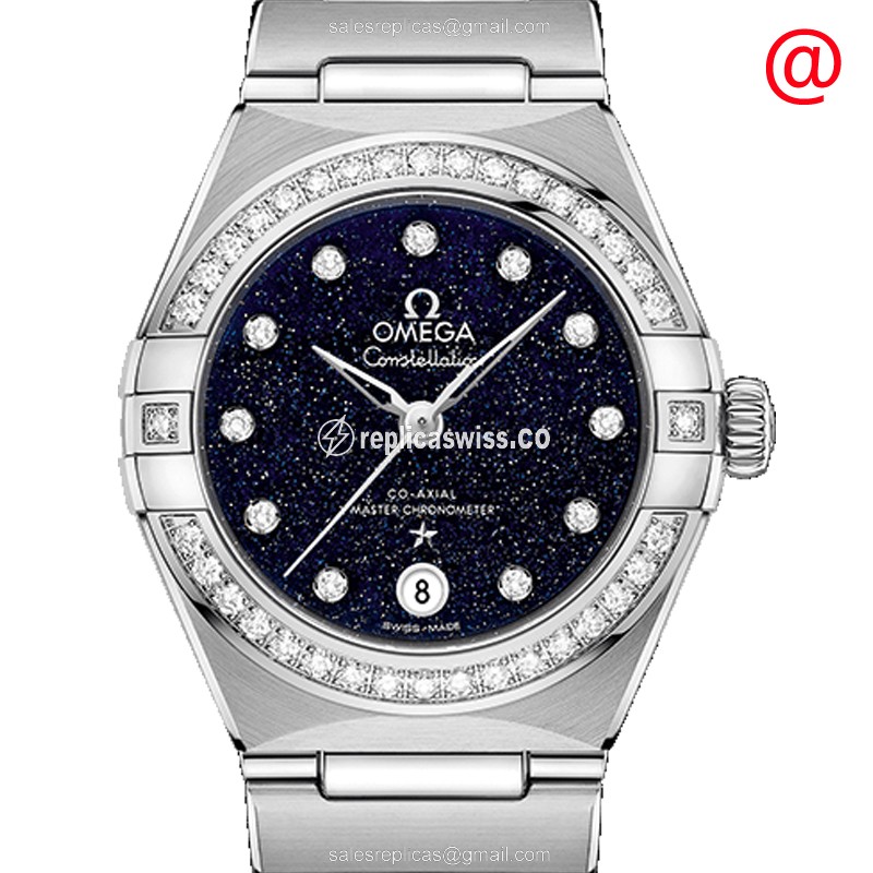 Omega Constellation 131.15.29.20.53.001 Automatic Watch | Blue Dial & Diamond Case