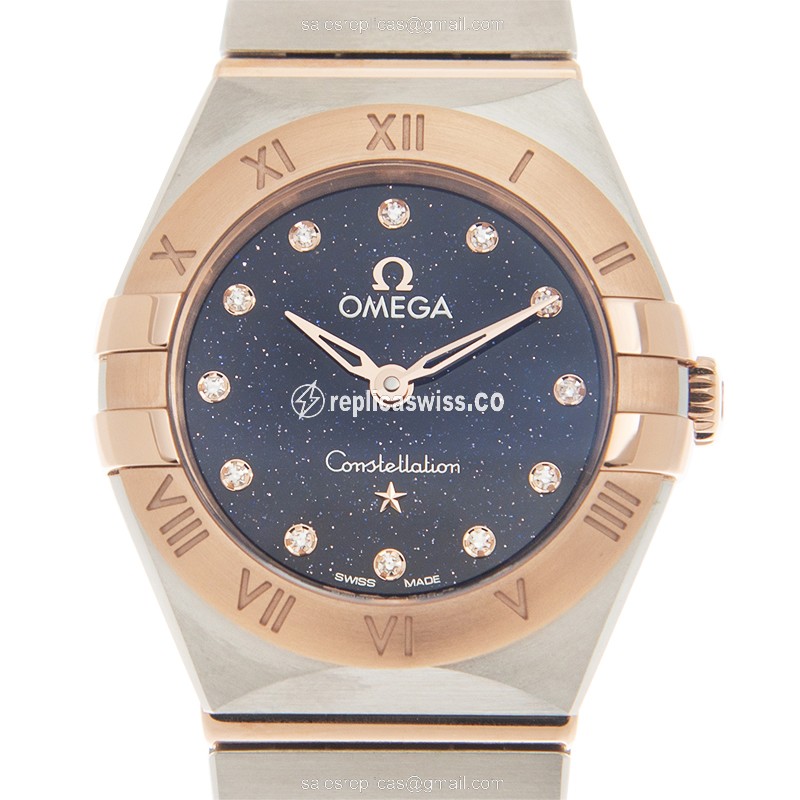Omega Constellation 131.20.25.60.53.002: Blue Dial, 18kt Steel Case & Strap Watch