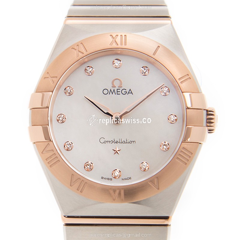 Omega Constellation 131.20.28.60.55.001 — White Dial, 18kt Steel Gold Case, Automatic Movement Watch