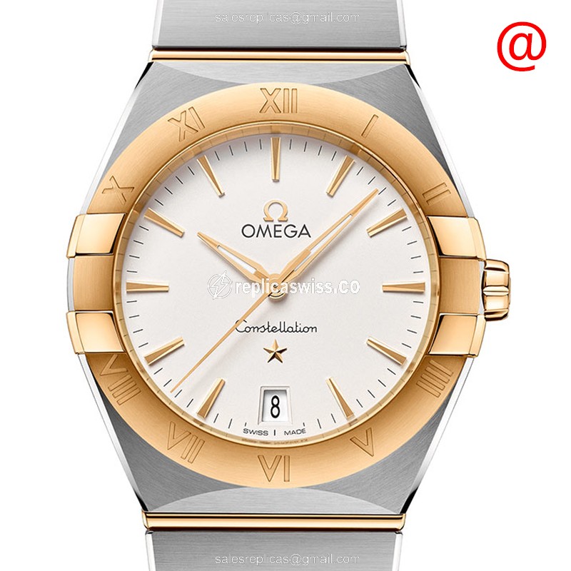 Omega Constellation 131.20.36.60.02.002 Replica | White Dial, 18kt Gold & Steel Case Watch