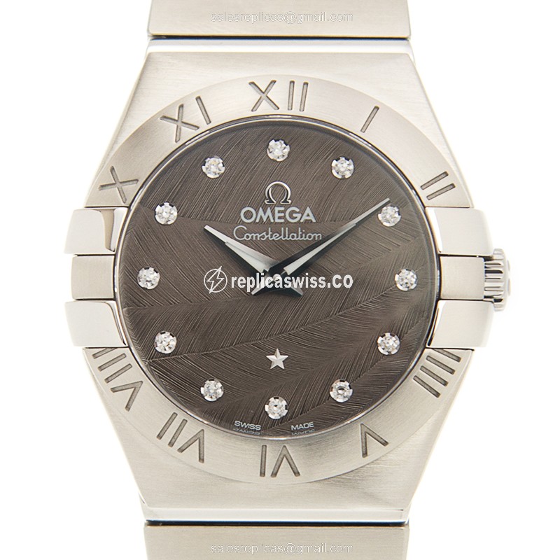 Omega Constellation Replica | Dark Grey Dial | Steel Case & Strap Watch