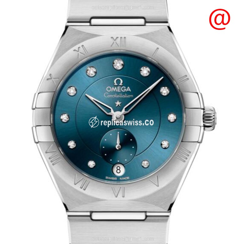 Omega Constellation Replica in Stainless Steel | Automatic Movement & Blue Dial Watch