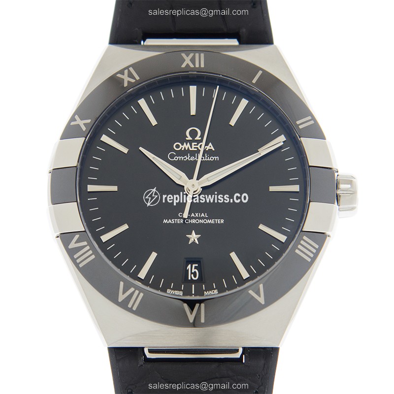 Omega Constellation Replica in Stainless Steel Case, Automatic Movement, Black Dial Watch