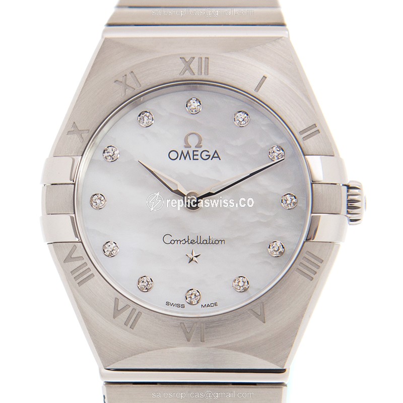 Omega Constellation Replica in Stainless Steel Case, White Dial & Silver Bracelet Watch