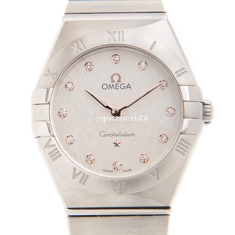 Omega Constellation Replica in Stainless Steel | Silver Dial & Quartz Movement Watch