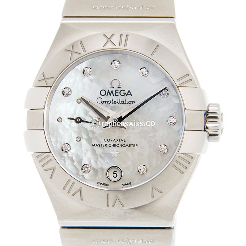 Omega Constellation Replica in White Dial Stainless Steel, Automatic Movement Watch