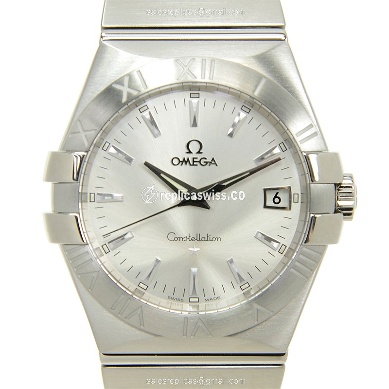 Omega Constellation Replica, Silver Dial & Stainless Steel Case — Quartz Movement Watch