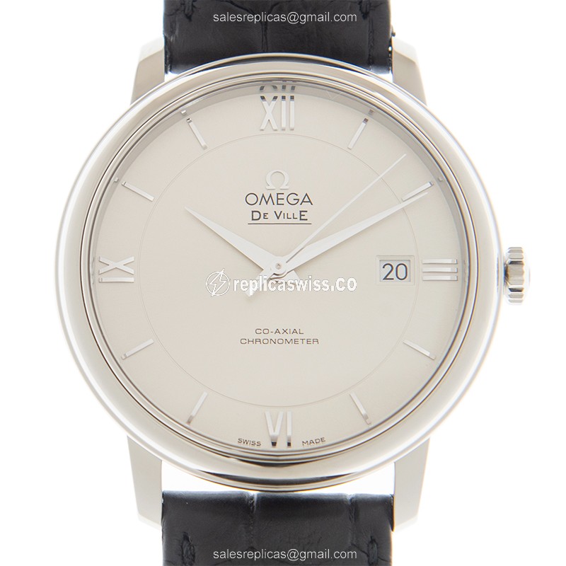 Omega De Ville 424.13.40.20.02.001 Replica | Automatic Movement | Silver Dial Watch