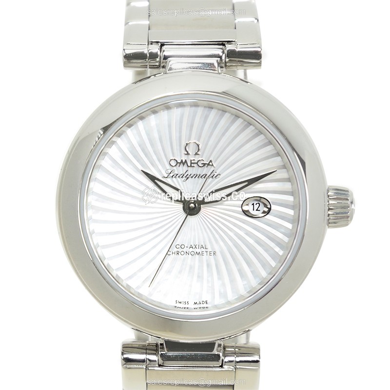 Omega De Ville 425.30.34.20.05.001 Replica, Automatic Movement, Stainless Steel Case, White Dial
