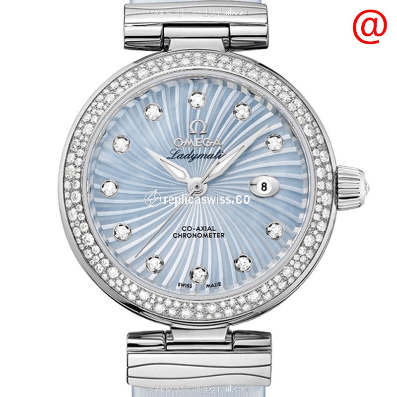 Omega De Ville 425.37.34.20.57.002 Replica | Automatic Movement, Blue Leather Strap Watch