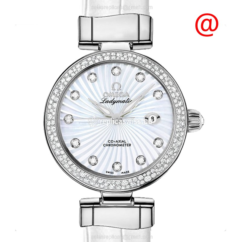 Omega De Ville 425.38.34.20.55.001 Replica | Automatic Movement, White Dial & Leather Strap Watch