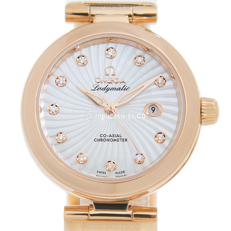 Omega De Ville 425.60.34.20.55.001 Replica, Automatic Movement, 18kt White Gold Case Watch
