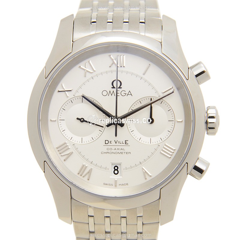 Omega De Ville 431.10.42.51.02.001 Replica, Automatic Movement, Silver Steel Case Watch