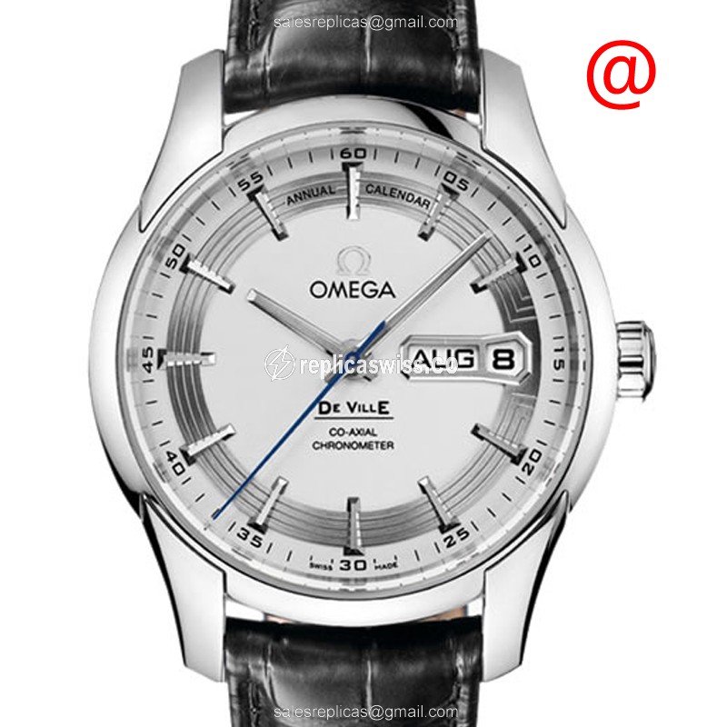Omega De Ville 431.33.41.22.02.001 Automatic Replica | Silver Dial, Leather Strap Watch