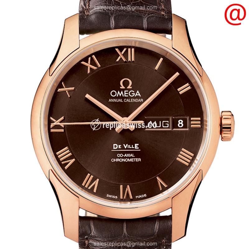 Omega De Ville 431.53.41.22.13.001 Replica | Automatic Movement | 18kt Rose Gold Case Watch
