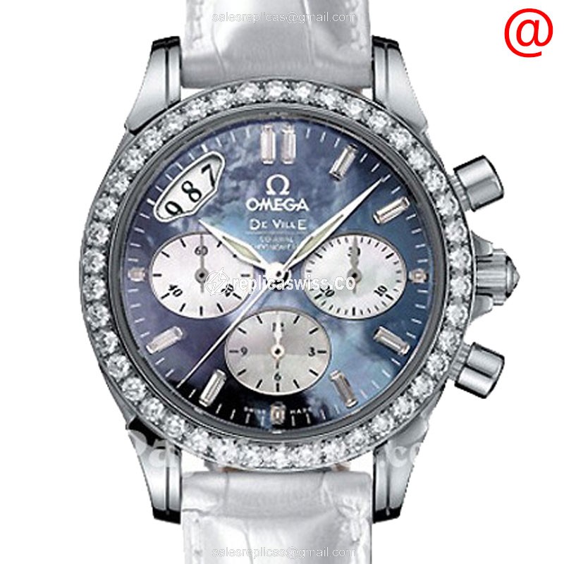 Omega De Ville 4679.72.36 Replica: Blue Dial, Diamond Case, Automatic Movement Watch
