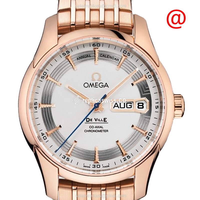 Omega De Ville Replica in 18kt Gold | Automatic Movement & Silver Dial Watch