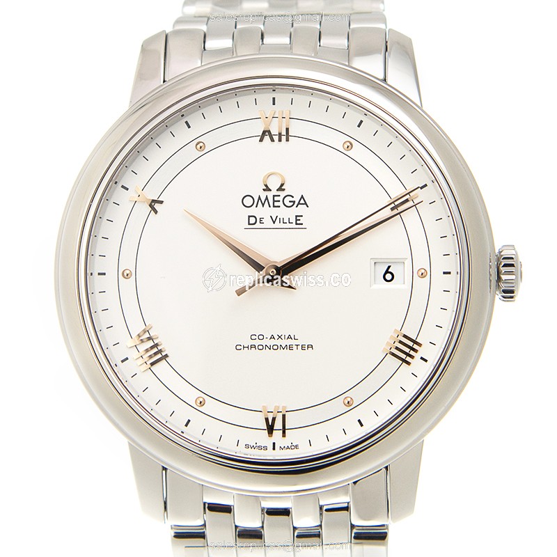 Omega De Ville Replica in Stainless Steel | Automatic Movement & Blue Dial Watch