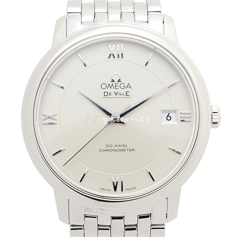 Omega De Ville Replica in Stainless Steel | Automatic Movement & Silver Dial Watch