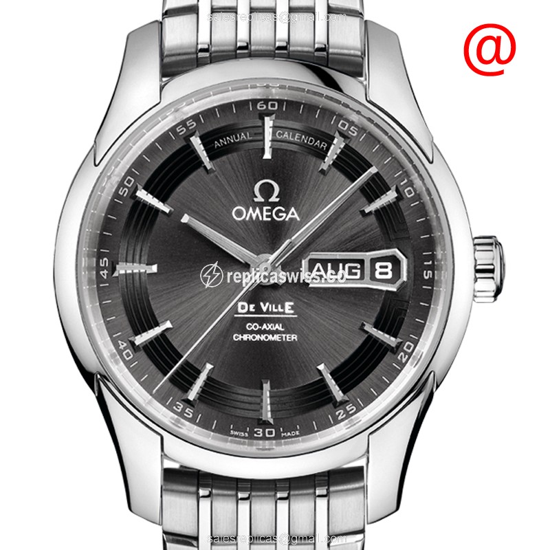 Omega De Ville Replica in Stainless Steel with Automatic Movement Gray Dial Watch