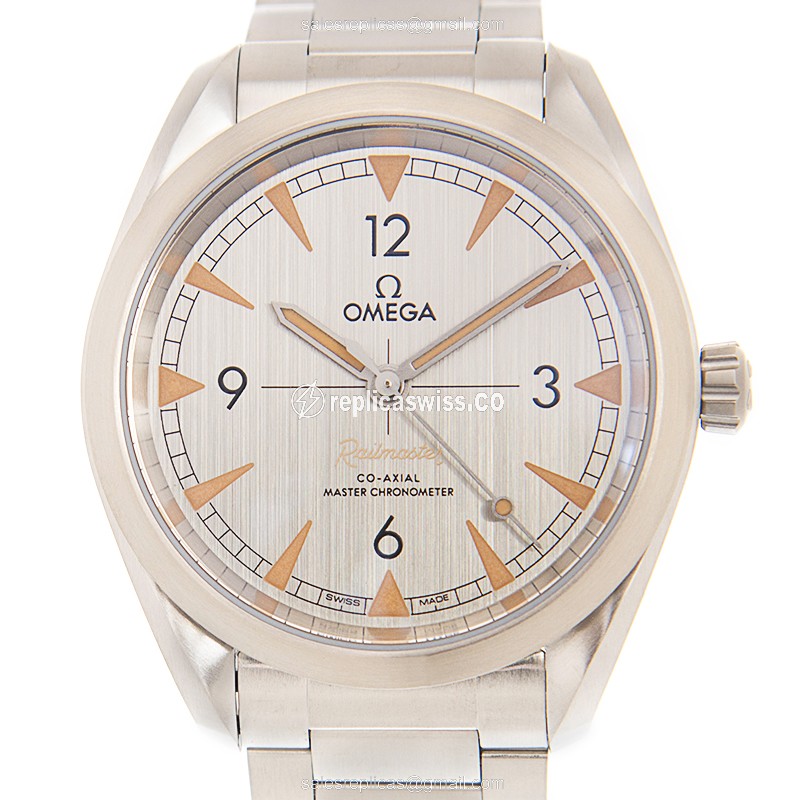 Omega RAILMASTER 220.10.40.20.06.001 Replica, Automatic Movement, Stainless Steel Case & Gray Dial