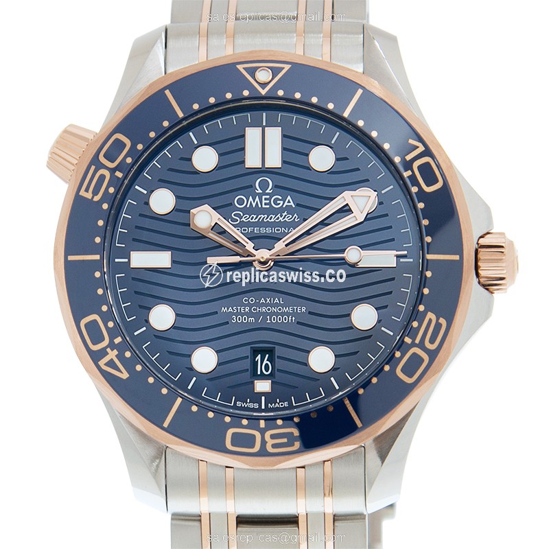 Omega Seamaster 210.20.42.20.03.002 Replica: Automatic Movement, Blue Dial, Stainless Steel Case