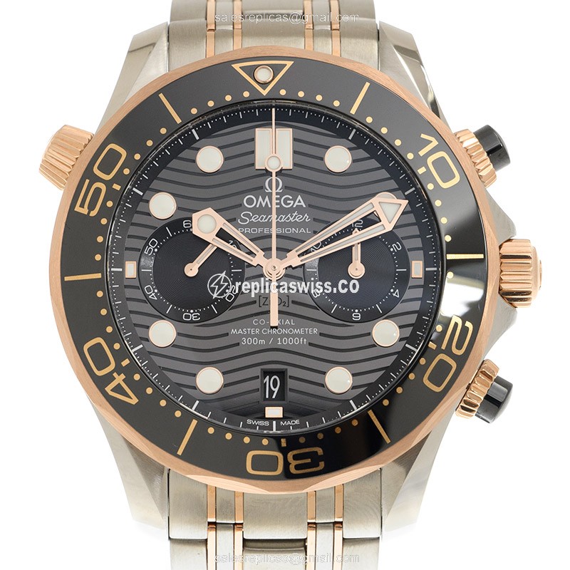 Omega SEAMASTER 210.20.44.51.01.001 Replica | Automatic Movement | 18kt Gold & Steel Case Watch