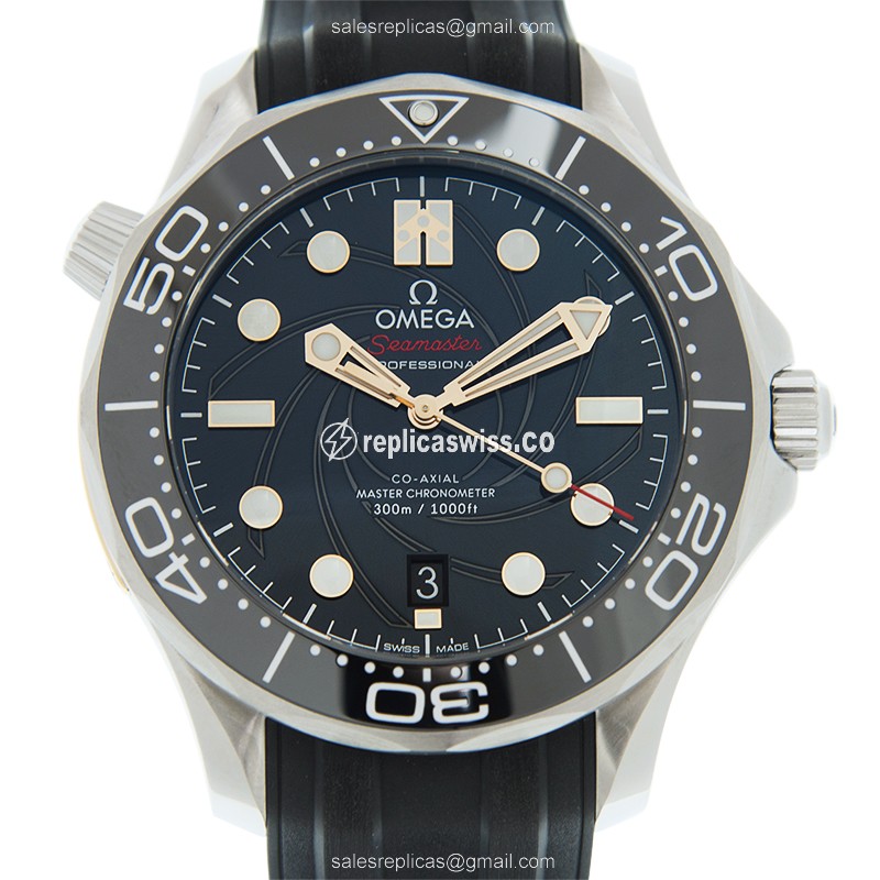 Omega Seamaster 210.22.42.20.01.004 Replica | Automatic Movement, Black Ceramic Dial Watch