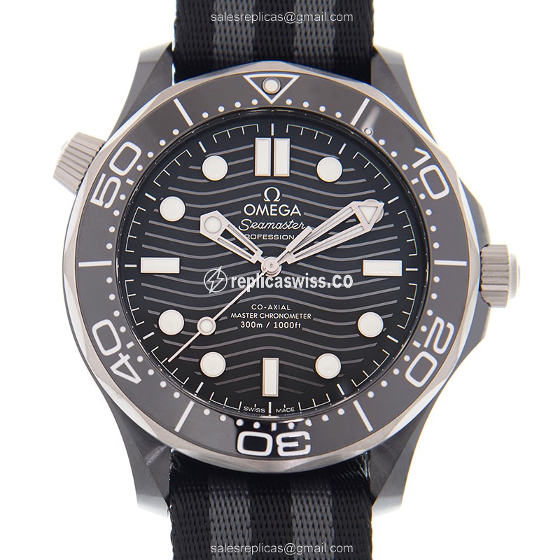 Omega Seamaster 210.92.44.20.01.002 Replica | Automatic Movement, Black Ceramic Dial Watch