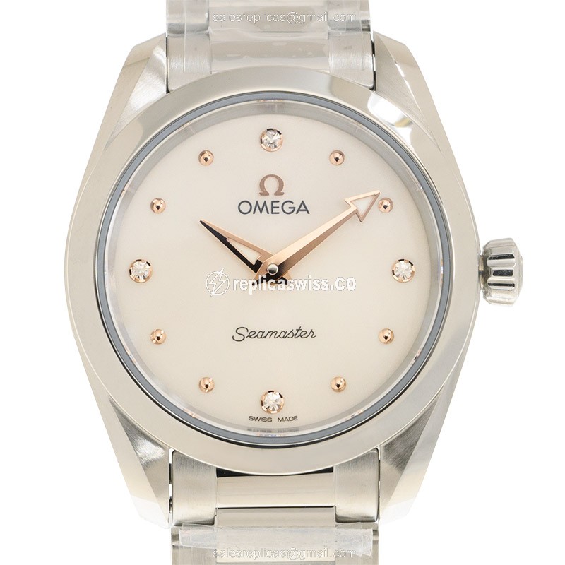 Omega Seamaster 220.10.28.60.54.001 Replica, White Dial, Stainless Steel Case & Quartz Movement