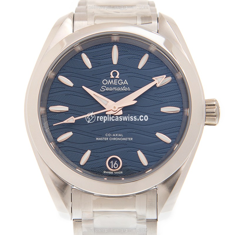 Omega Seamaster 220.10.34.20.03.001 Replica in Stainless Steel, Automatic Movement & Blue Dial Watch