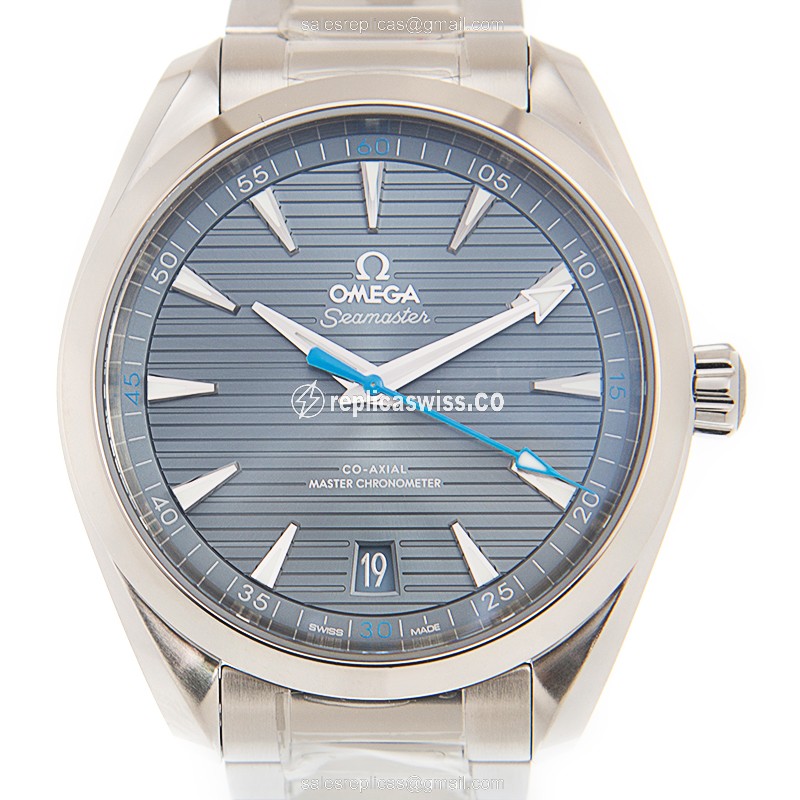 Omega Seamaster 220.10.41.21.03.002 Replica in Blue Dial & Stainless Steel Case Watch