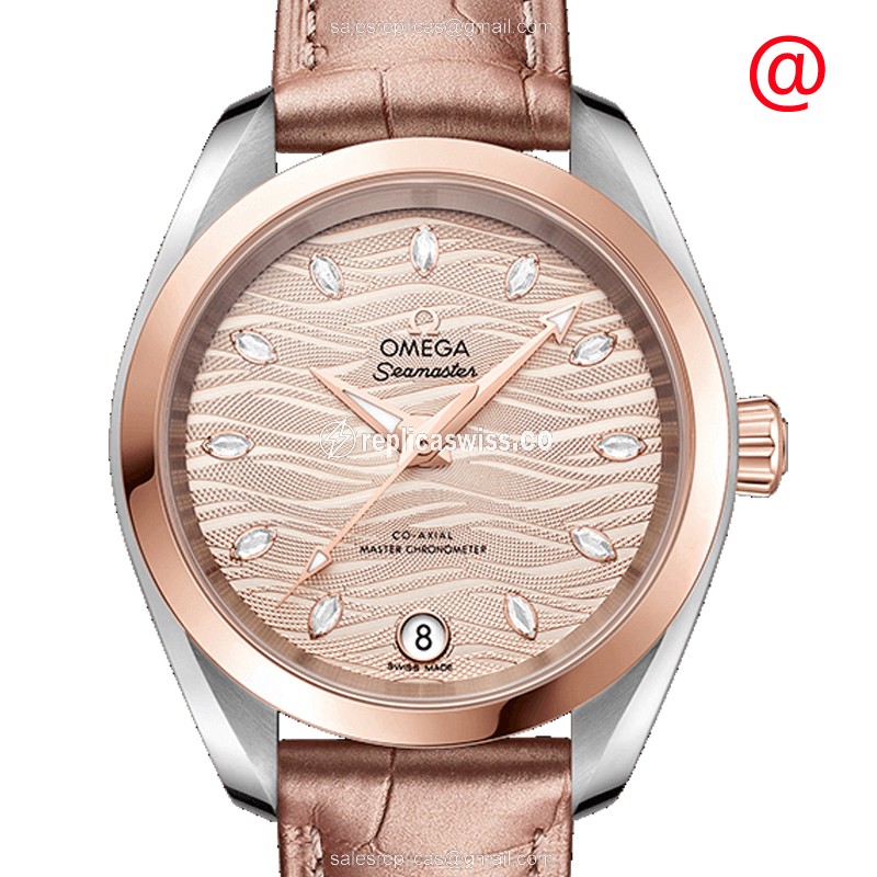 Omega Seamaster 220.23.34.20.59.001 Replica | Automatic Movement, 18kt Rose Gold Case, Gray Dial