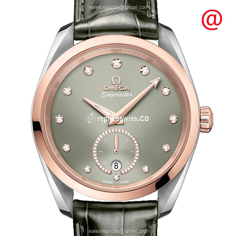 Omega Seamaster 220.23.38.20.60.001 Automatic 18kt Rose Gold & Green Dial Watch