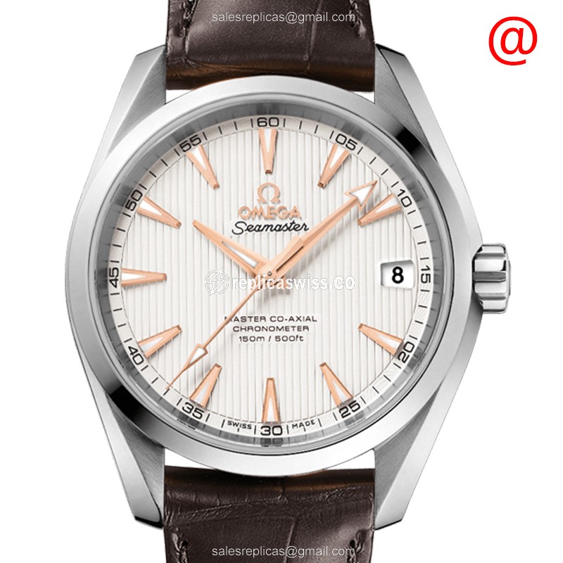 Omega Seamaster 231.13.39.21.02.003 Replica | Automatic | Silver Dial, Leather Strap Watch