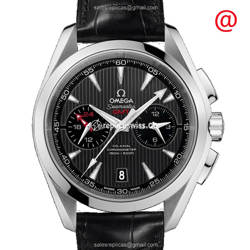 Omega Seamaster 231.13.43.52.06.001 Replica | Automatic Movement, Gray Dial, Leather Strap Watch
