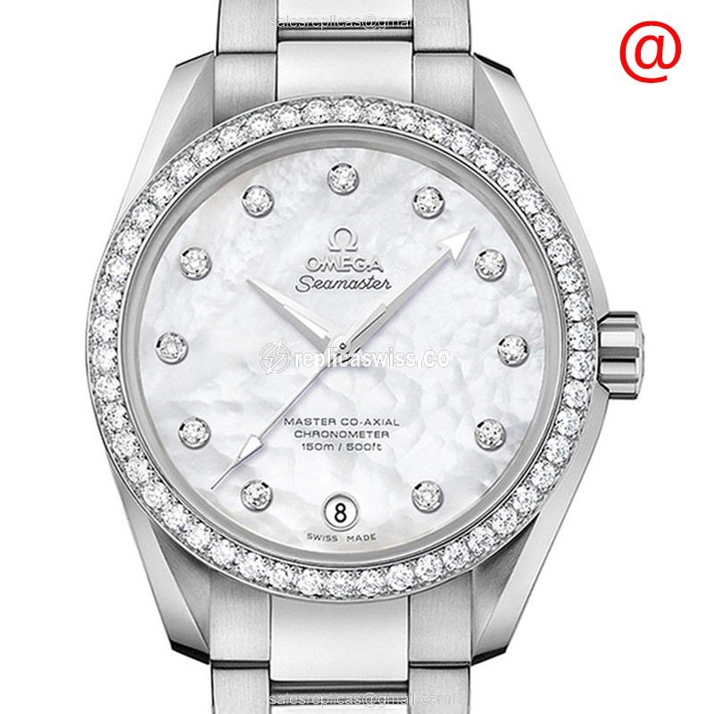Omega Seamaster 231.15.39.21.55.001 Replica: Automatic, White Dial, Stainless Steel & Diamond Case