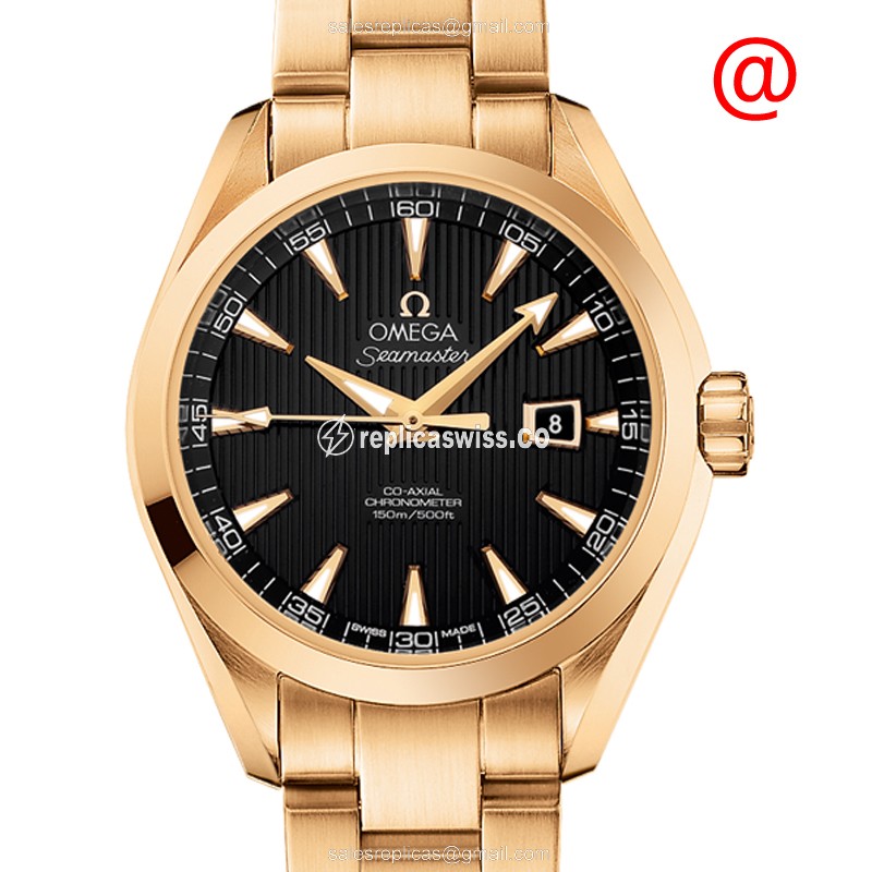 Omega Seamaster 231.50.34.20.01.001 — Automatic Movement, 18kt Black Dial Gold Case, Sapphire