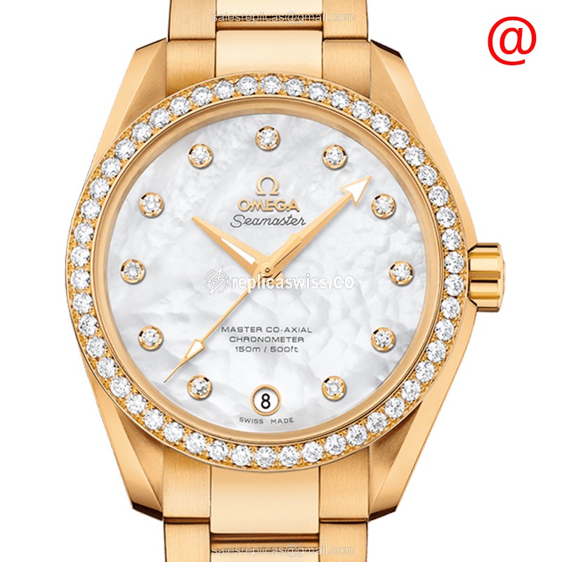 Omega Seamaster 231.55.39.21.55.002 Replica | Automatic Movement, 18kt Gold Case & White Dial Watch