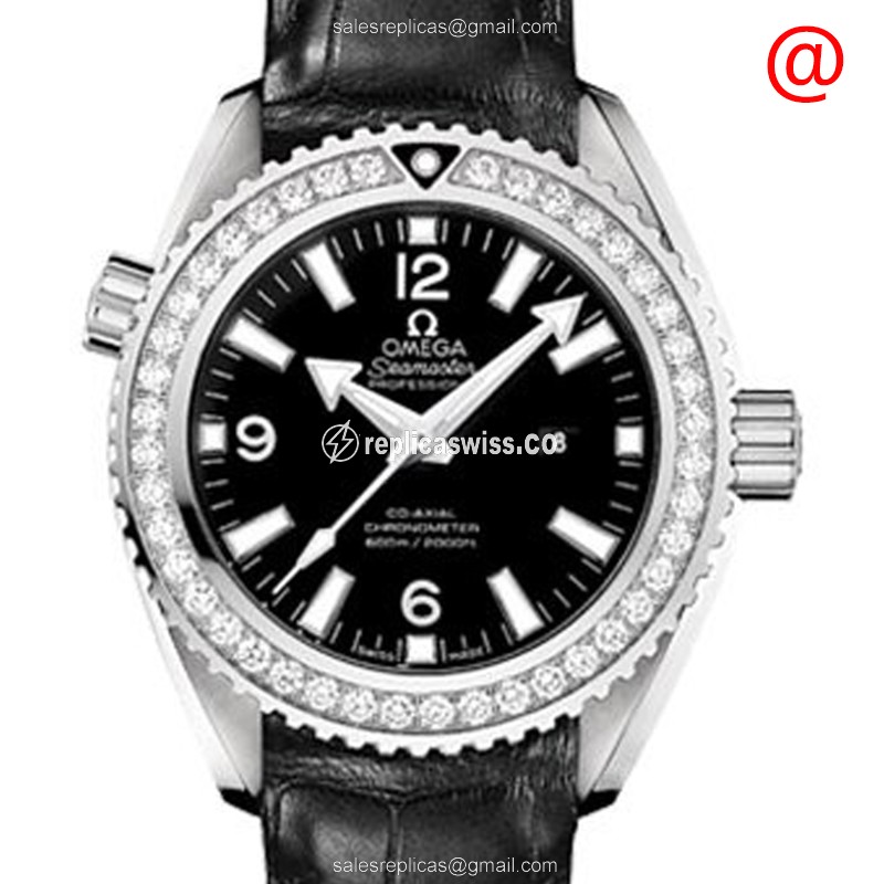 Omega Seamaster 232.18.38.20.01.001 Replica | Automatic Movement, Black Dial & Diamond Case Watch