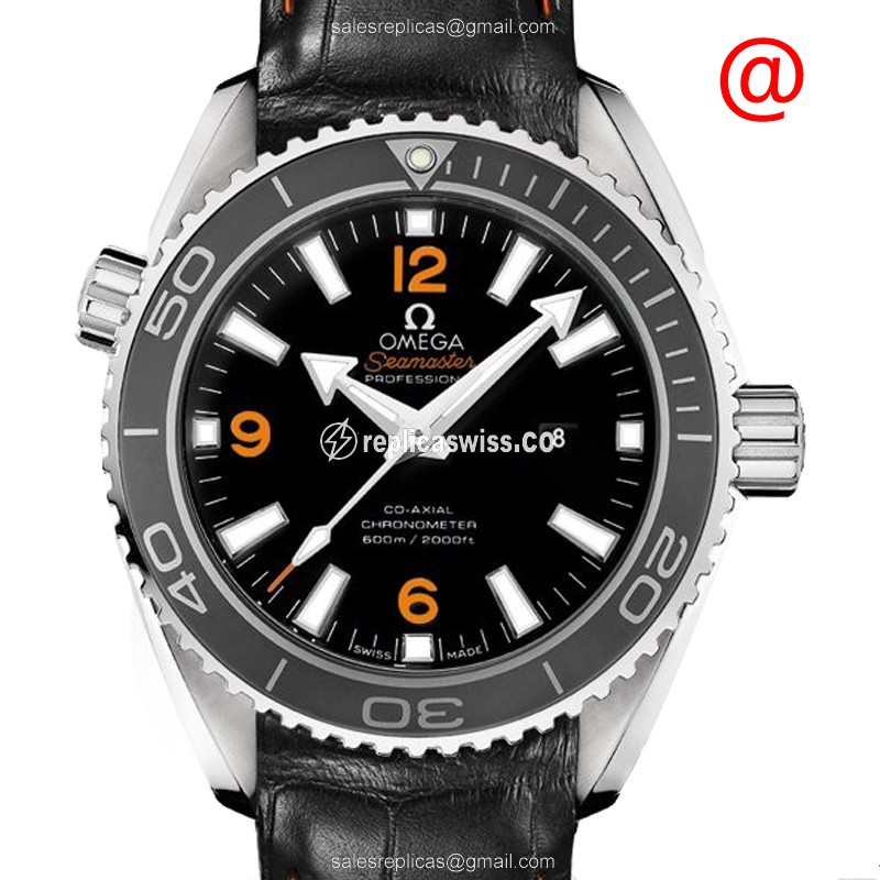 Omega Seamaster 232.33.38.20.01.002 Replica | Automatic Movement, Black Dial & Leather Strap Watch